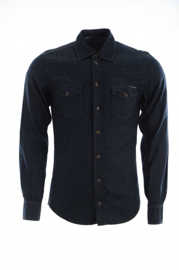 Dolce & Gabbana Camisa Denim De Manga Larga Hombre - G5DW9D G8T47