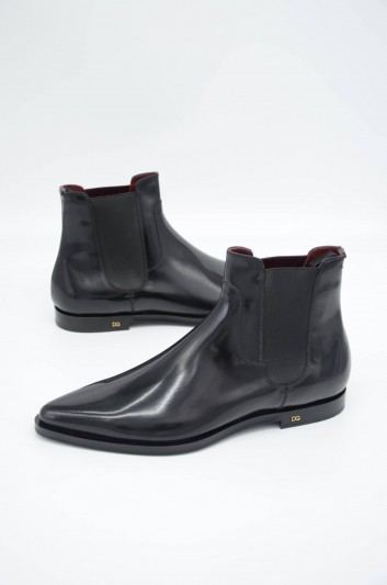 Dolce & Gabbana Men Leather Chelsea Boots - A60216 A1203