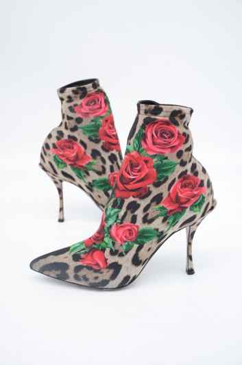 Dolce & Gabbana Botas Leopardo Rosa Mujer - CT0523 AZ481