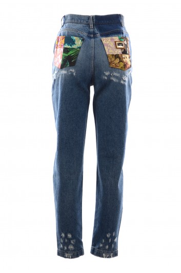 Dolce & Gabbana Women Broken Denim Fit "Amber" Jeans - FTBXGD GDZ32