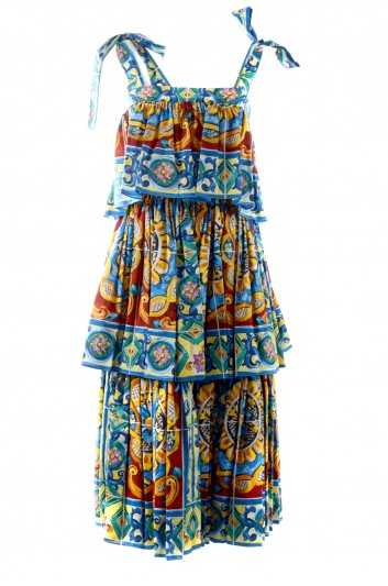 Dolce & Gabbana Women Majolica Long Dress - F6E0LT FPEB1