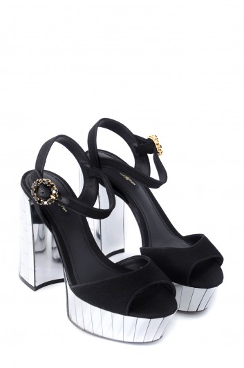 Dolce & Gabbana Women Keira Heeled Mirror Sandals - CR0809 AK786