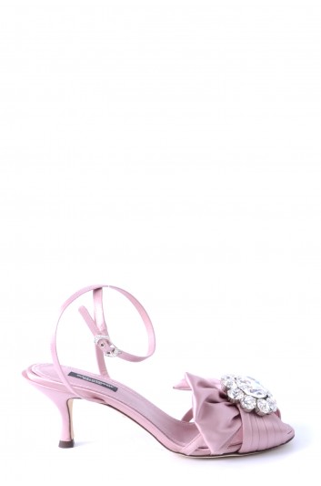 Dolce & Gabbana Women Satin Jewels Heeled Sandals - CR0830 A7630