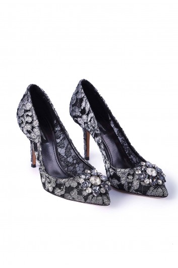 Dolce & Gabbana Women Taormina Laced Jewel Heeled Shoes - CD0101 AE637