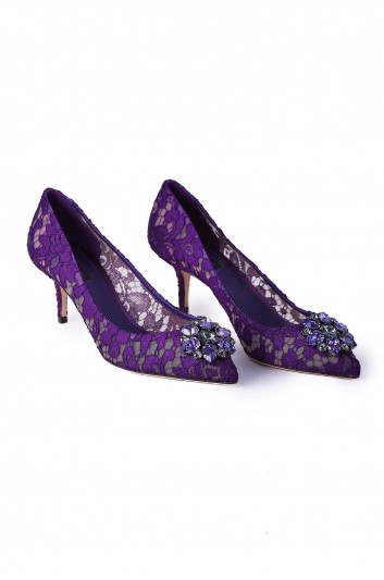 Dolce & Gabbana Women Taormina Jewels Laced Heeled Shoes - CD0066 AL198