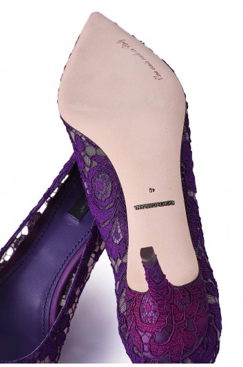 Dolce & Gabbana Women Taormina Jewels Laced Heeled Shoes - CD0066 AL198
