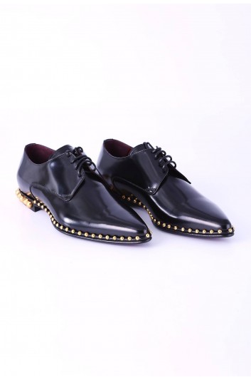 Dolce & Gabbana Men Laced Golden Buttons Shoe - A10436 A1203