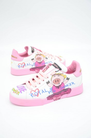 Dolce & Gabbana Women "Royal Pig" Sneakers - CK1545 AZ910