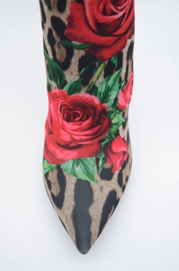 Dolce & Gabbana Women Leopard Rose Boots - CT0523 AZ481