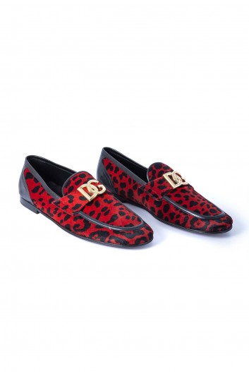 Dolce & Gabbana Men Pony Animal Print Loafers - A50462 AQ893