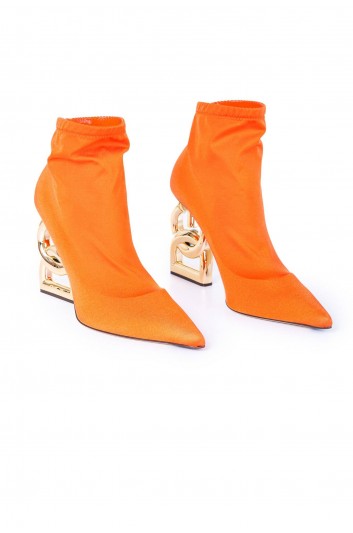 Dolce & Gabbana Women Logo Heel Fabric Booties - CT0876 AC007