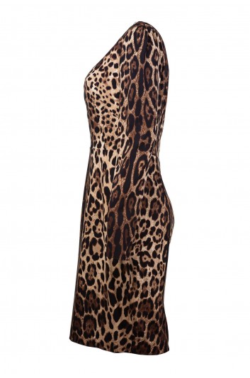 Dolce & Gabbana Vestido Medio Leopardo Mujer - F6R7HT FSADD