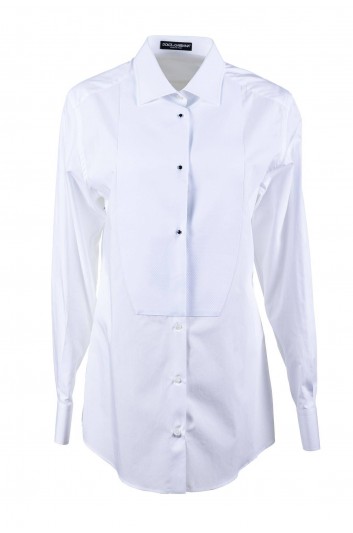 Dolce & Gabbana Women Smoquin Long Sleeve Shirt - I55G1W FU5T9