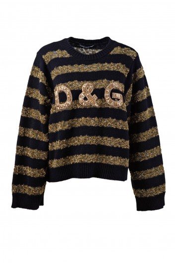 Dolce & Gabbana Women Crewneck "D&G" Applications Pullover - FX107Z JAMQC