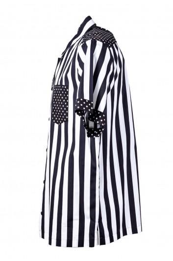 Dolce & Gabbana Men Dots and Stripes Short Sleeve Shirt - G5JS0T GEZU5