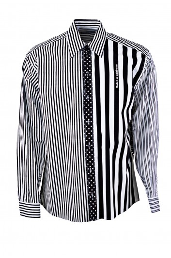 Dolce & Gabbana Men Stripes and Dots Long Sleeve Shirt - G5JT9T GEZT4