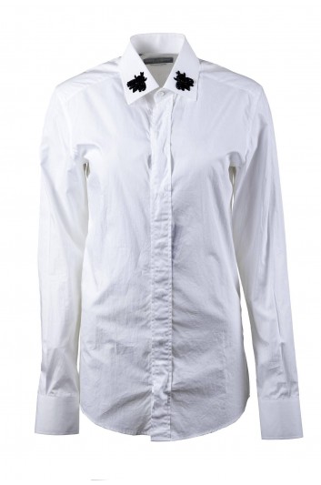 Dolce & Gabbana Men Bees Applications Neck Long Sleeve Shirt - G5GB6Z FU5K9