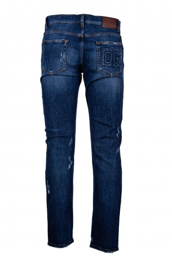 Dolce & Gabbana Men Slim Broken Jeans - GY07CZ G8DN4