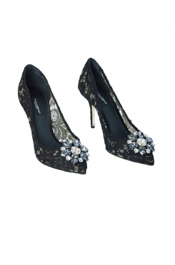 Dolce & Gabbana Women Taormina Laced Jewel Heeled Shoes - CD0101 AL198