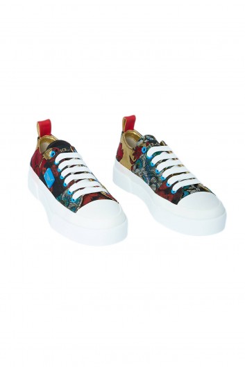 Dolce & Gabbana Women Patch Denim Sneakers - CK1886 AO683