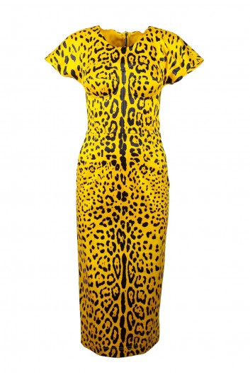 Dolce & Gabbana Vestido Largo Estampado Animal Mujer - F6Z4VT FSSGW