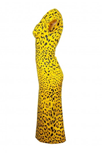 Dolce & Gabbana Vestido Largo Estampado Animal Mujer - F6Z4VT FSSGW