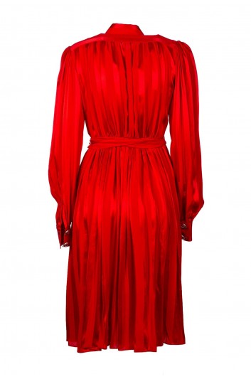 Dolce & Gabbana Vestido Camisa Medio Rayas Botones Mujer - F6H2RT FJ1HS