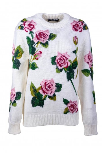 Dolce & Gabbana Jersey Rosas Mujer - FX616T JAMO1