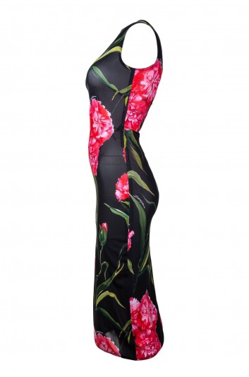 Dolce & Gabbana Vestido Largo Claveles Sin Mangas Mujer - F6R8ET FSSH2