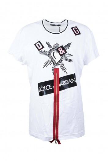 Dolce & Gabbana Camiseta Manga Corta Cremallera Frontal Corazón  Mujer - J8009Z G7YCN