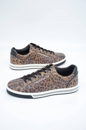 Dolce & Gabbana Men Print Animal Low-top Sneakers - CS1535 AH031