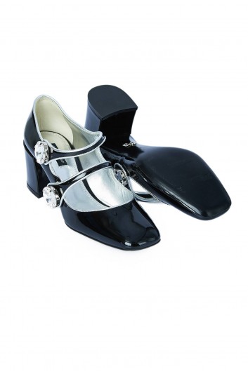 Dolce & Gabbana Women Mary Jane Cristal Buttons Heeled Shoes - CD1294 AA145