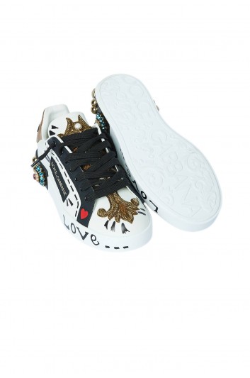 Dolce & Gabbana Women Portofino Jewels Tacks Sneakers - CK1544 AA952