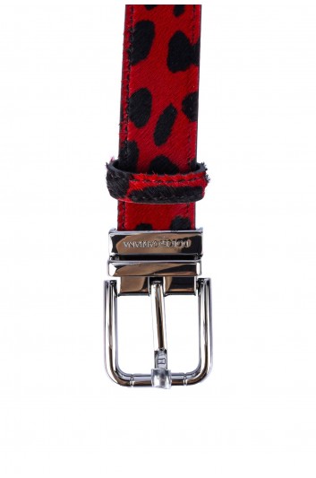 Dolce & Gabbana Men Animal Print 2,5 cm Fur Belt - BC4337 AQ854