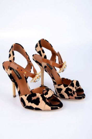 Dolce & Gabbana Women Heeled Animal Print Sandals - CR1027 AX831