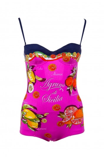Dolce & Gabbana Bañador Tirantes Coulotte Frutas Mujer - O9A13J HPGA8