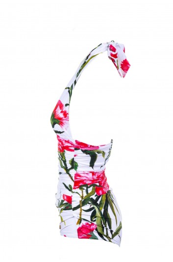 Dolce & Gabbana Bañador Cuello V Claveles Mujer - O9A06J FSG6U