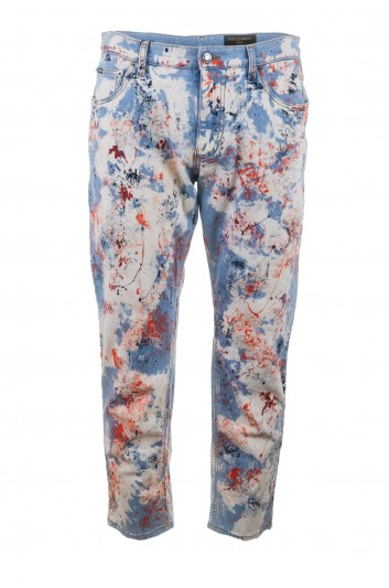 Dolce & Gabbana Pantalón Tejano Suelto Pintura Hombre - GYJDAD G8EV6