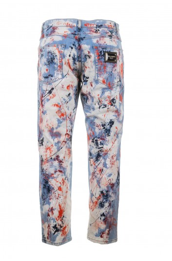 Dolce & Gabbana Pantalón Tejano Suelto Pintura Hombre - GYJDAD G8EV6