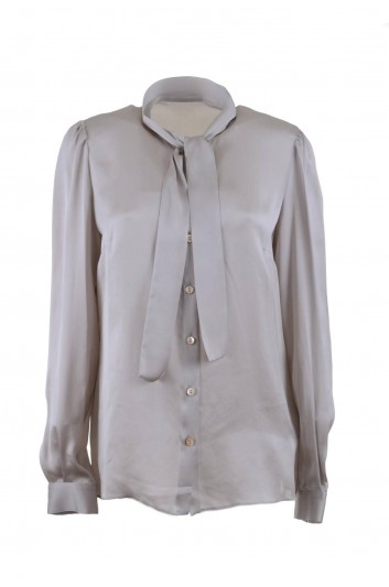 Dolce & Gabbana Women Bow Silk Long Sleeve Shirt - F5I11T FU1RX