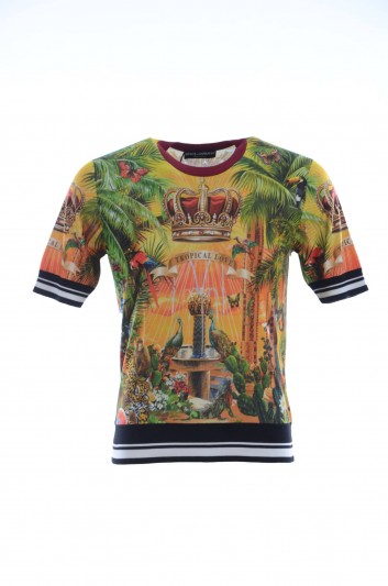 Dolce & Gabbana Men "Tropical Love" Short Sleeves Jumper - GX553T JAHFI