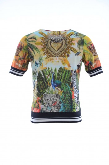 Dolce & Gabbana Jersey Manga Corta "Tropical Love" Hombre - GX553T JAHFI