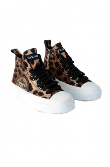 Dolce & Gabbana Women High Boot Leopard Sneakers - CK1887 AO743