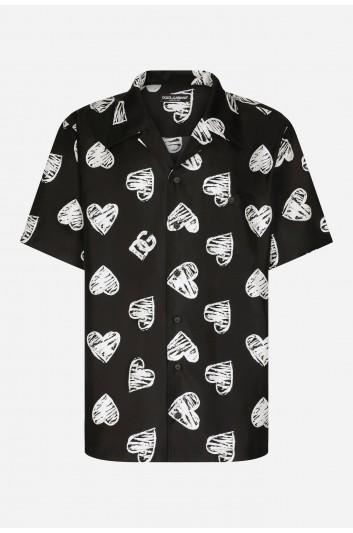 Dolce & Gabbana Men Hearts Short Sleeve Shirt - G5JH9T IS1PM