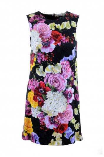 Dolce & Gabbana Vestido Medio  Flores Sin Mangas Mujer - F69B9T HSMW5