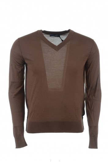 Dolce & Gabbana Jersey Cashmere Cuello Pico Hombre - GR218K F84EK