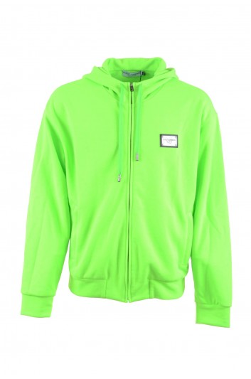 Dolce & Gabbana Men Fluor Hooded Zipped Sweatshirt - G9WT6T HU7LA