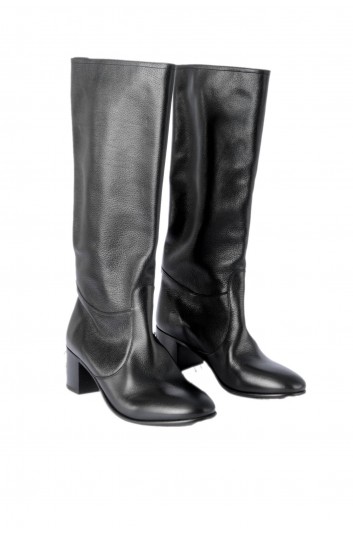 Dolce & Gabbana Men High Leather Heeled Boots - A70072 AA441