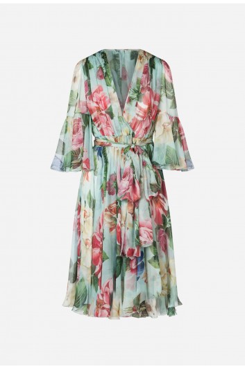 Dolce & Gabbana Women Silk Flowers Long Dress - F6H4FT IS1AT