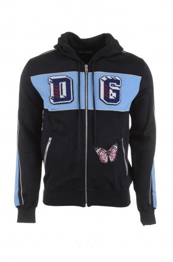 Dolce & Gabbana Men Hooded Zipped Sweatshirt Jacket - GX110Z JAMBA